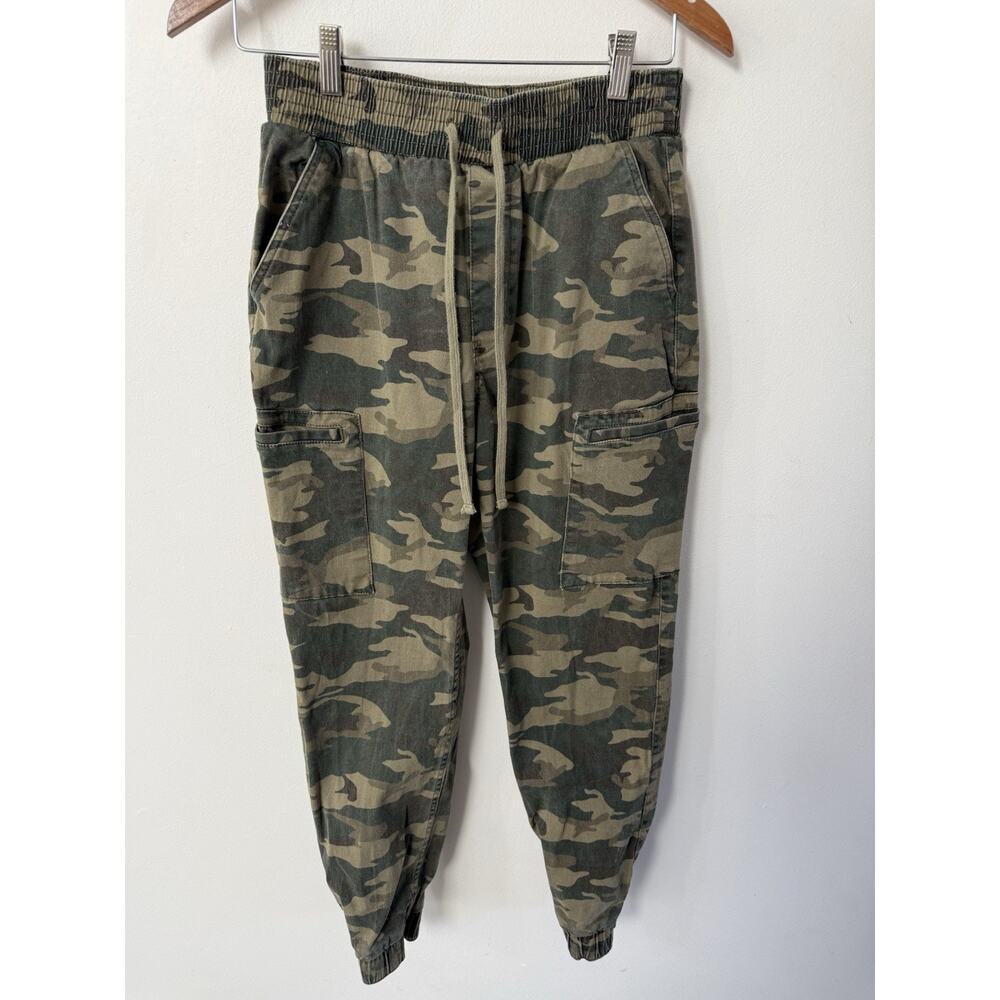 Hollister Ultra High Rise Cargo Jogger Size M Olive Green Womens Classic Stretch
